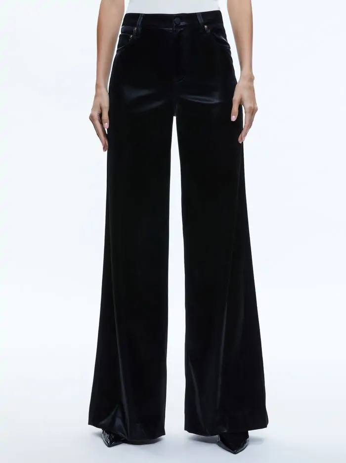 TRISH SHINY VEGAN LEATHER BAGGY PANT